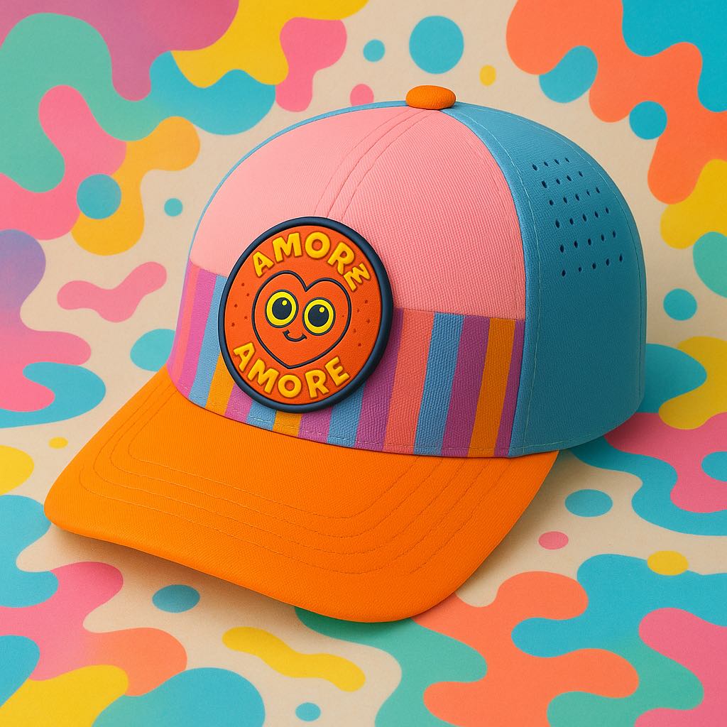 Casquette enfant colorée – Modèle “AMORE” – Multicolore 🌈